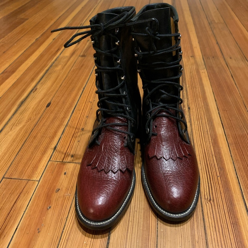 Justin Roper Kiltie Boots size 8 B